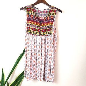 Umgee || Tribal Sleeveless Summer Dress Top